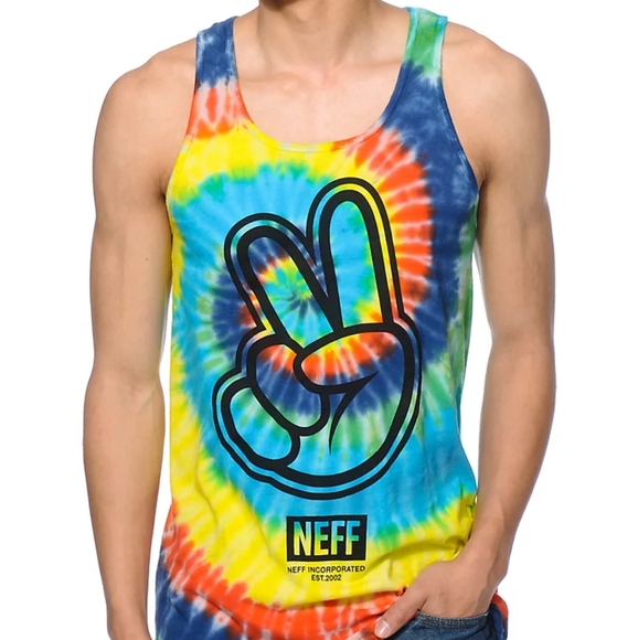 Neff Other - Neff Tie Dye Peace Tank Top